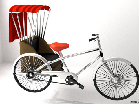 Rickshaw - Side-driver 3Dモデル