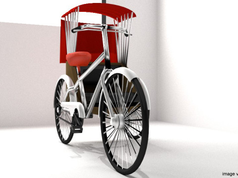 Rickshaw - Side-driver 3D Модель