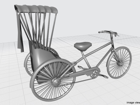 Rickshaw - Side-driver 3D Модель