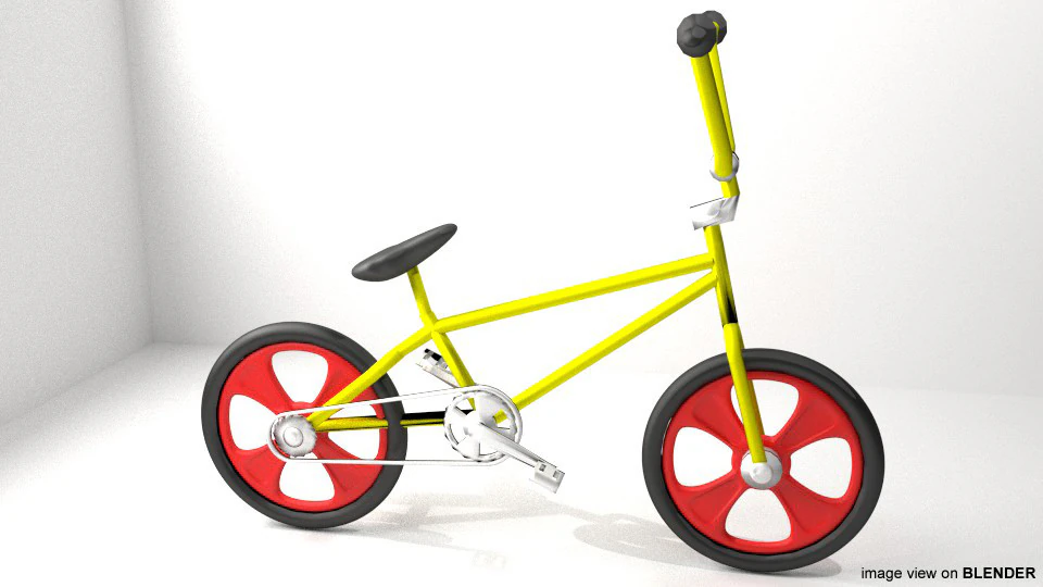 Bicycle - BMX 3D Model .c4d .max .obj .3ds .fbx .stl .blend