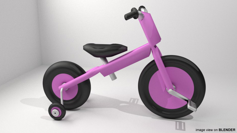 Bicycle - Kid Tricyle Modèle 3D .c4d .max .obj .3ds .fbx .stl .blend 