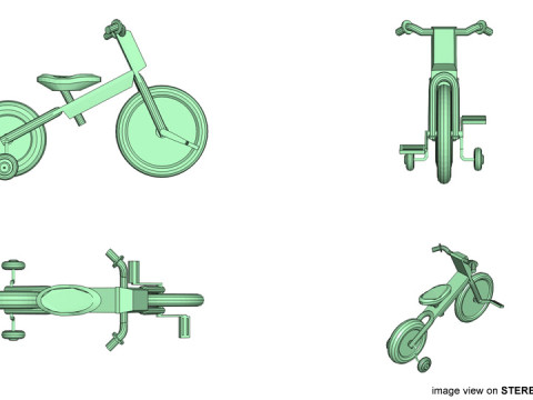 Bicycle - Kid Tricyle Modèle 3D