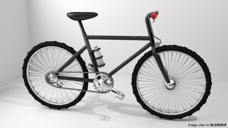 Bicycle - Mountianbike 3D Model .c4d .max .obj .3ds .fbx .stl .blend 