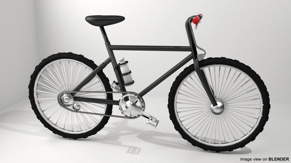 Bicycle - Mountianbike 3D Model .c4d .max .obj .3ds .fbx .stl .blend 