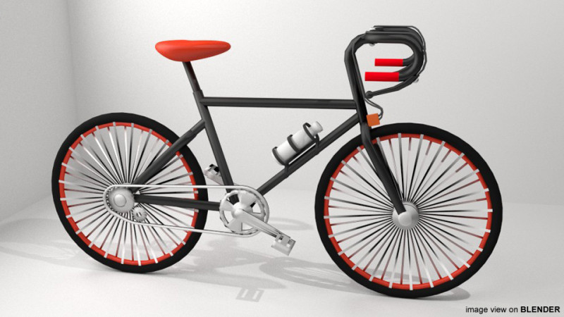 Bicycle - Racing 3D Model .c4d .max .obj .3ds .fbx .stl .blend 
