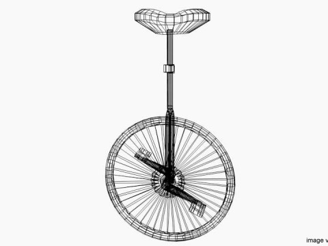 Bicycle - Unicyle 3D Model