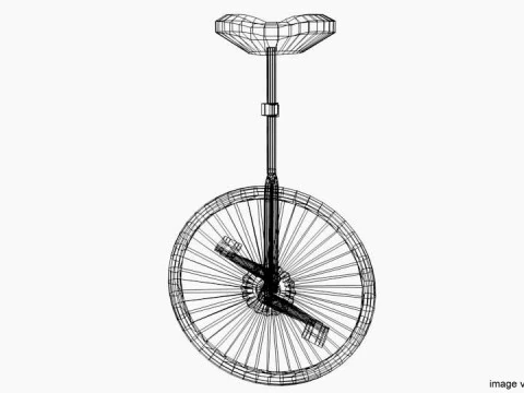 Bicycle - Unicyle 3D Model