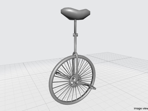 Bicycle - Unicyle 3D Model