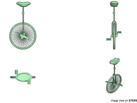 Bicycle - Unicyle 3D Model