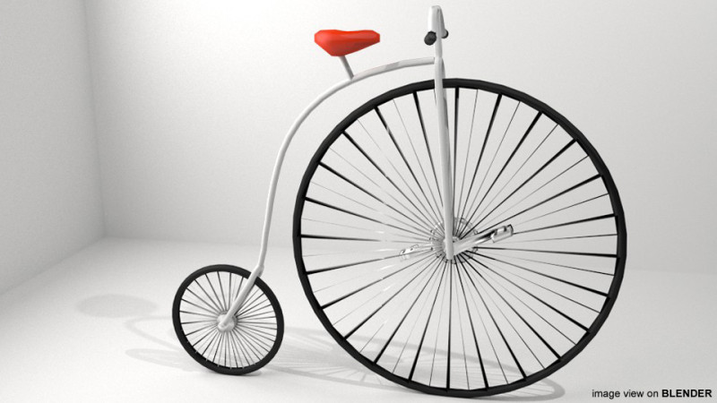Bicycle - Vintage 3D Model .c4d .max .obj .3ds .fbx .stl .blend 