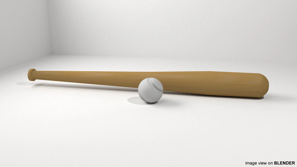 Sport Equipment - Baseball 3D Model .c4d .max .obj .3ds .fbx .stl .blend