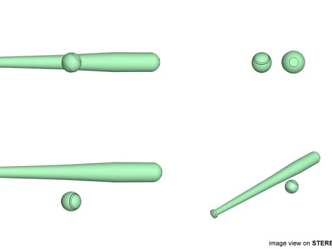 Sport Equipment - Baseball 3D Model