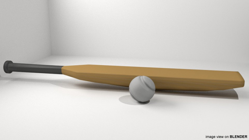 Sport Equipment - Cricket 3D Модель .c4d .max .obj .3ds .fbx .stl .blend 