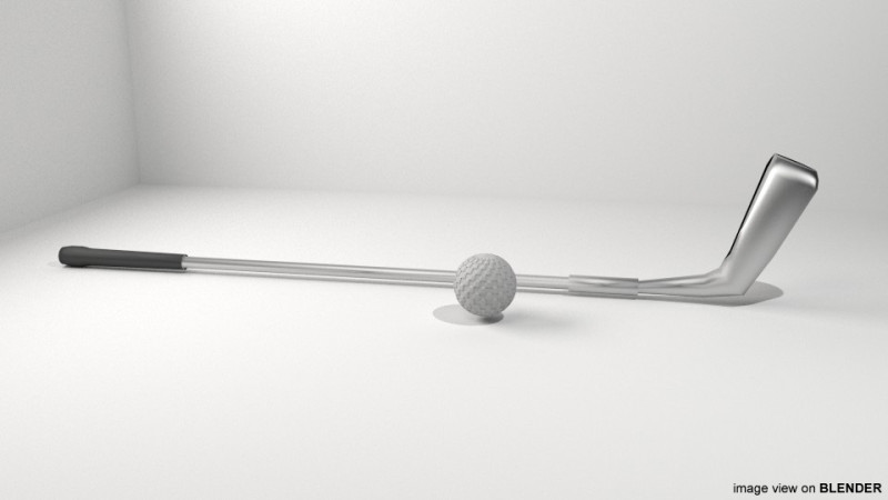 Sport Equipment - Golf Model 3D .c4d .max .obj .3ds .fbx .stl .blend 