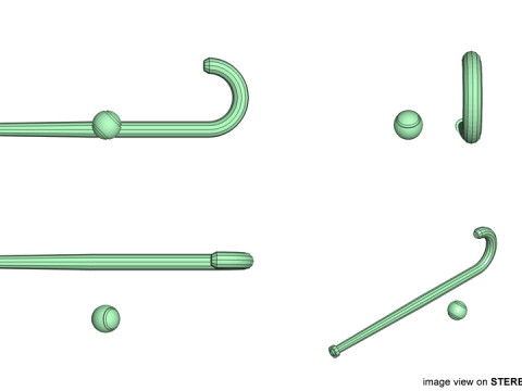 Sport Equipment - Grass Hockey 3D Модель