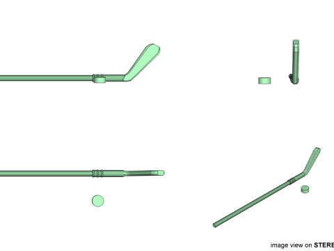 Sport Equipment - Ice Hockey Model 3D