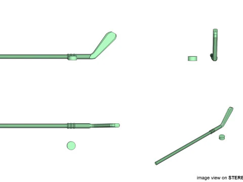 Sport Equipment - Ice Hockey 3D Model
