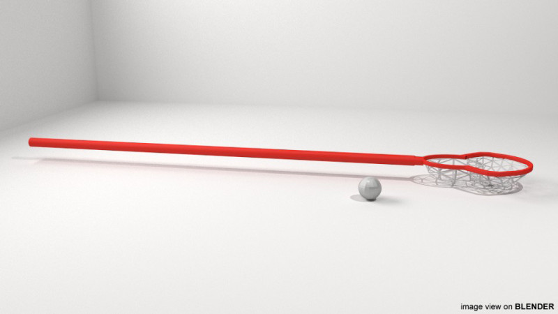 Sport Equipment - Lacrosse 3D Модель .c4d .max .obj .3ds .fbx .stl .blend