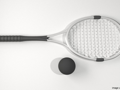 Sport Equipment - Squash 3D Model