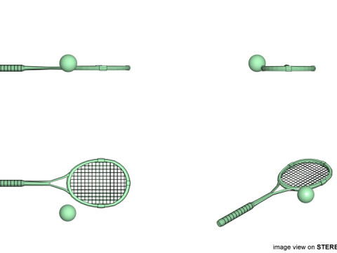 Sport Equipment - Squash 3D Model