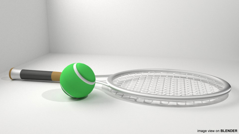 Sport Equipment - Tennis 3D 模型 .c4d .max .obj .3ds .fbx .stl .blend