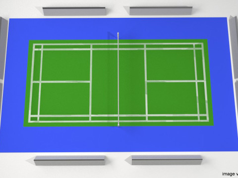 Game Court - Badminton 3D Модель