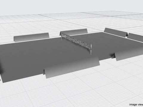 Game Court - Badminton 3D Model