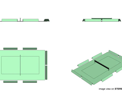 Game Court - Badminton 3D Model