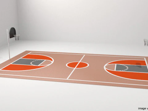 Terrain de jeu - Basket-ball Modèle 3D