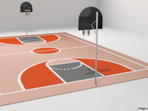Game Court - Basketball 3D Model