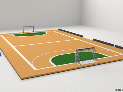 Game Court - Handball 3D Model