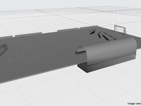 Game Court - Handball Model 3D