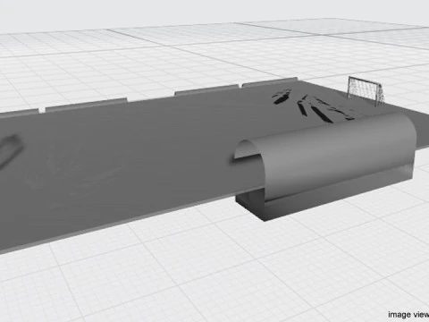 Game Court - Handball 3D Model