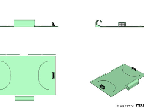 Game Court - Handball Model 3D