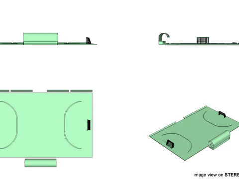 Game Court - Handball 3D Model
