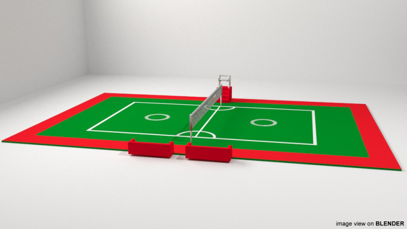 Game Court - Sepaktakraw 3Dモデル .c4d .max .obj .3ds .fbx .stl .blend