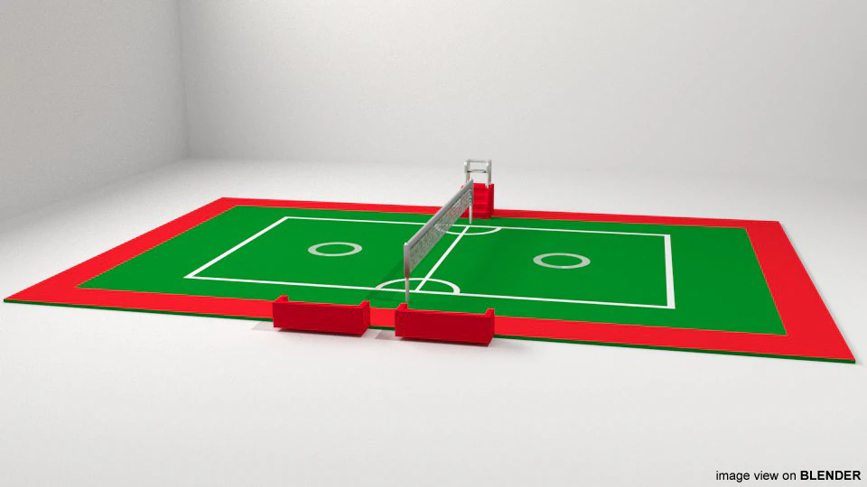 Game Court - Sepaktakraw 3D Model .c4d .max .obj .3ds .fbx .stl .blend 