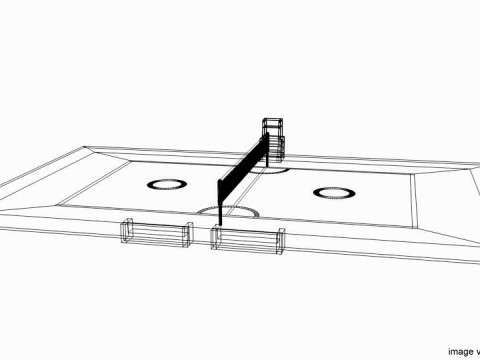 Game Court - Sepaktakraw 3Dモデル
