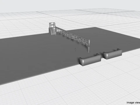 Game Court - Sepaktakraw 3D Model