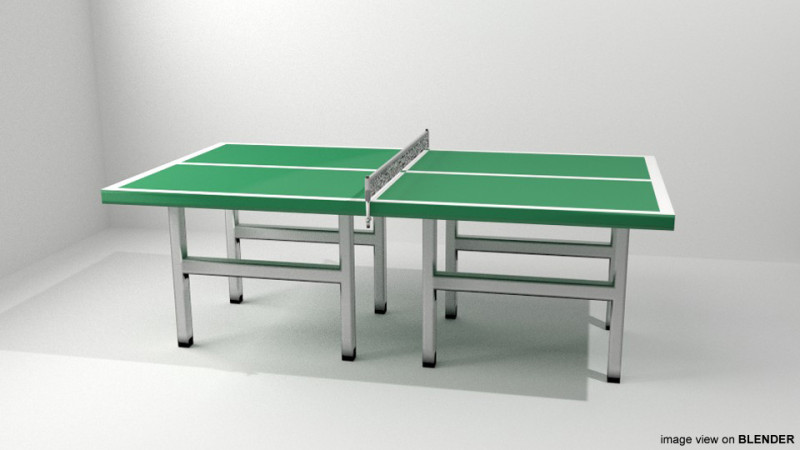 Game Court - Table Tennis 3D 模型 .c4d .max .obj .3ds .fbx .stl .blend 