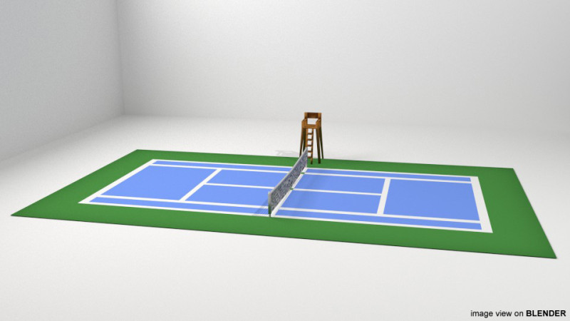 Game Court - Tennis Modelo 3D .c4d .max .obj .3ds .fbx .stl .blend 
