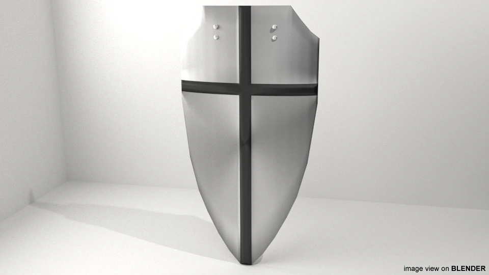 Personal Armor Shield - Medieval Battleshield 3D Model .c4d .max .obj .3ds .fbx .stl .blend 