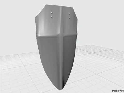 Personal Armor Shield - Medieval Battleshield 3D Model