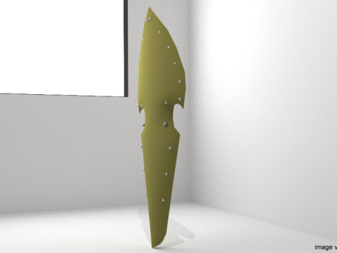 Personal Armor Shield - Medieval Elven 3D Model