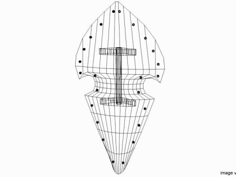 Personal Armor Shield - Medieval Elven 3D Model