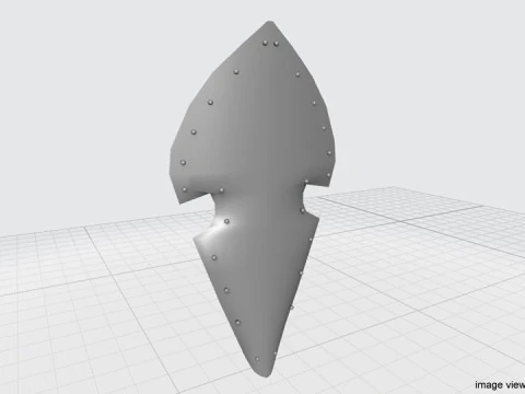 Personal Armor Shield - Medieval Elven 3D Model