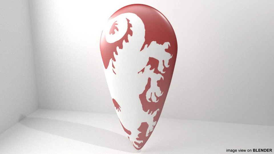 Personal Armor Shield - Medieval Kite 3D Model .c4d .max .obj .3ds .fbx .stl .blend 