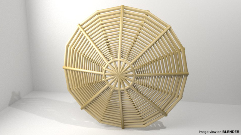 Personal Armor Shield - Ancient Rattan Shield 3D Model .c4d .max .obj .3ds .fbx .stl .blend 