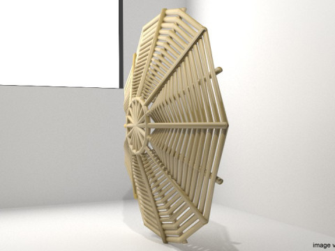 Personal Armor Shield - Ancient Rattan Shield 3D Model
