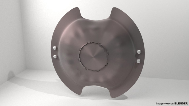 Personal Armor Shield - Ancient Spartan Shield Modelo 3D .c4d .max .obj .3ds .fbx .stl .blend
